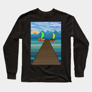 Sea Sunset View Long Sleeve T-Shirt